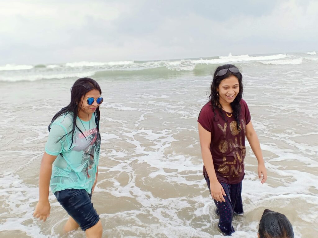 People at Tarkarli Beach