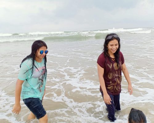 People at Tarkarli Beach